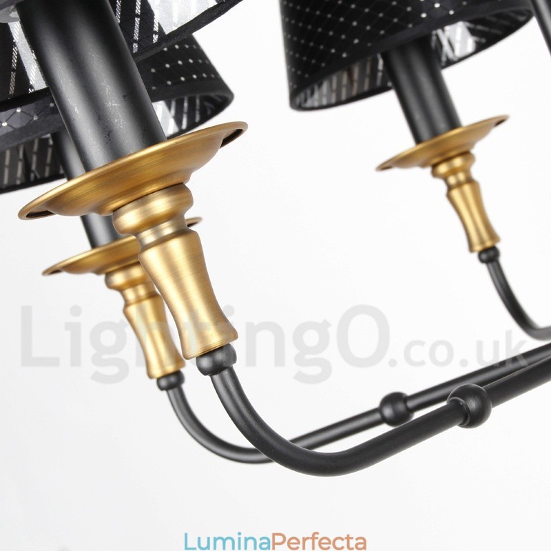 Candelabru în stil retro rustic cu 6 lumini
