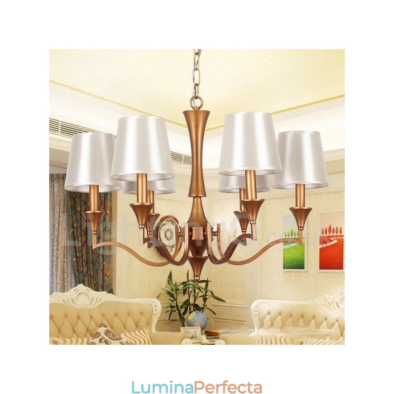 Candelabru în stil lumânare cu 6 lumini în stil mediteranean