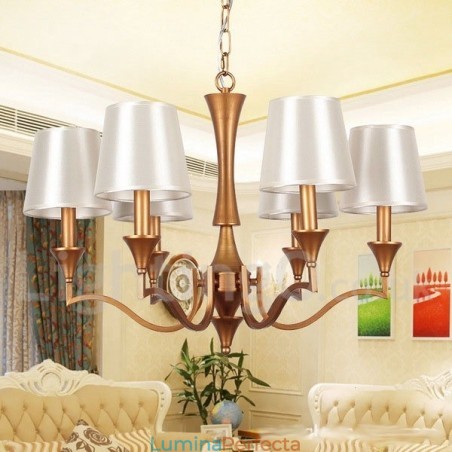 Candelabru în stil lumânare cu 6 lumini în stil mediteranean Candelabru în stil lumânare cu 6 lumini în stil mediteranean