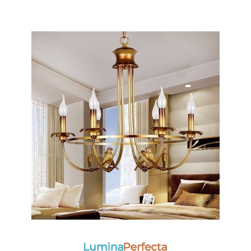 Candelabru în stil retro lumânare cu 6 lumini