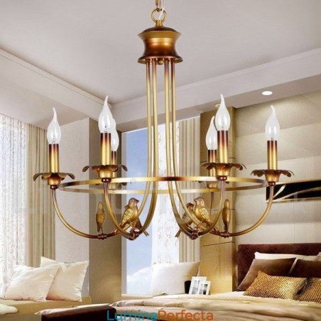 Candelabru în stil retro lumânare cu 6 lumini Candelabru în stil retro lumânare cu 6 lumini