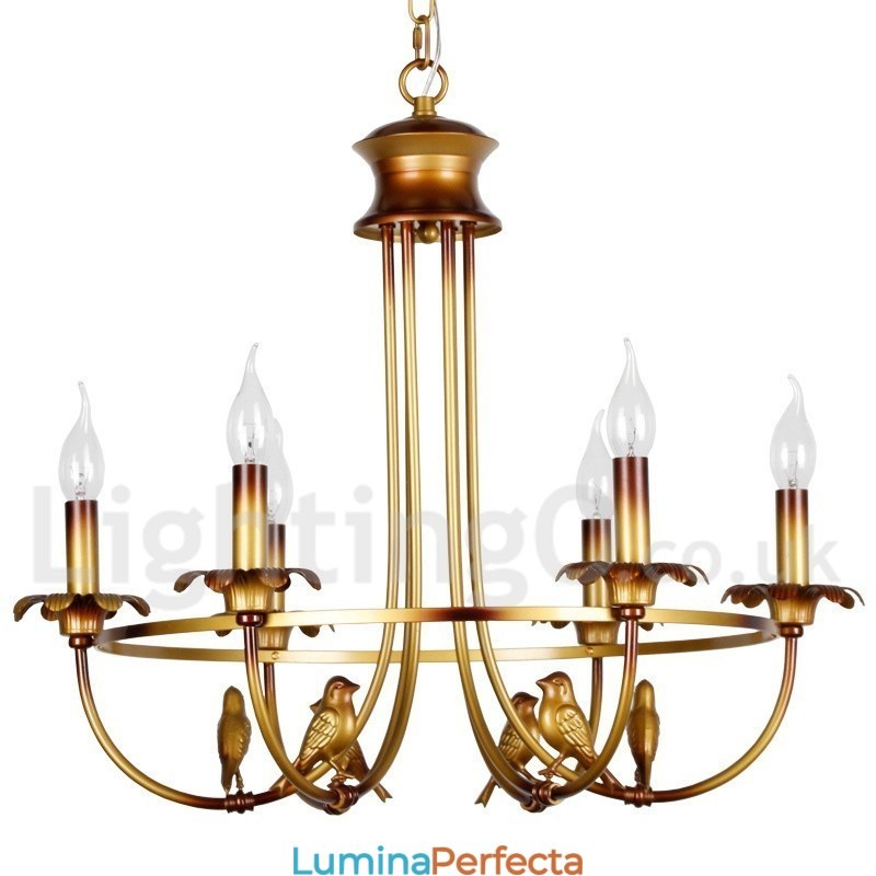 Candelabru în stil retro lumânare cu 6 lumini