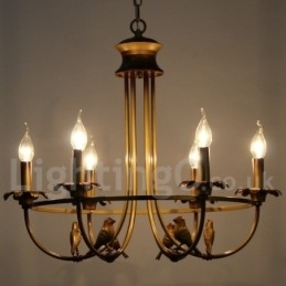 Candelabru în stil retro lumânare cu 6 lumini