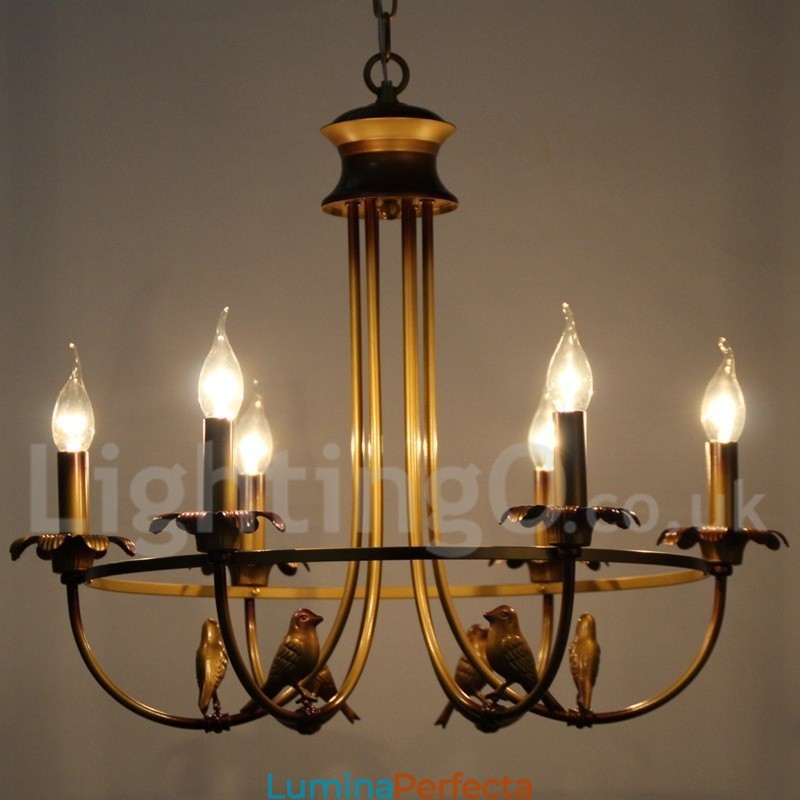 Candelabru în stil retro lumânare cu 6 lumini