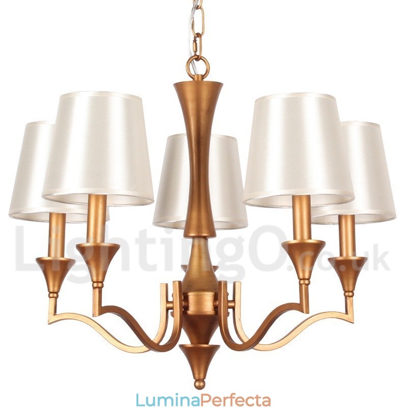 Candelabru în stil lumânare în stil mediteranean rustic cu 5 lumini