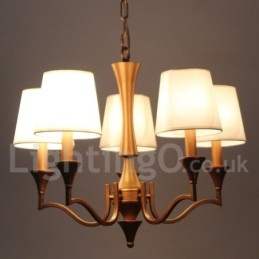 Candelabru în stil lumânare în stil mediteranean rustic cu 5 lumini