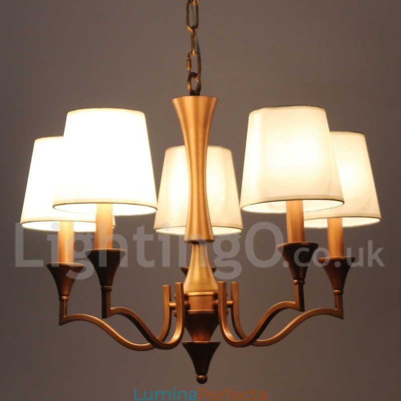 Candelabru în stil lumânare în stil mediteranean rustic cu 5 lumini