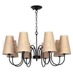 Candelabru în stil lumânare în stil mediteranean rustic cu 8 lumini
