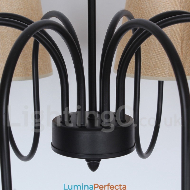 Candelabru în stil lumânare în stil mediteranean rustic cu 8 lumini