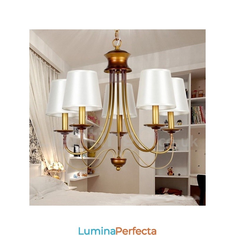 Candelabru cu 5 lumini în stil rustic mediteranean modern contemporan în stil lumânare