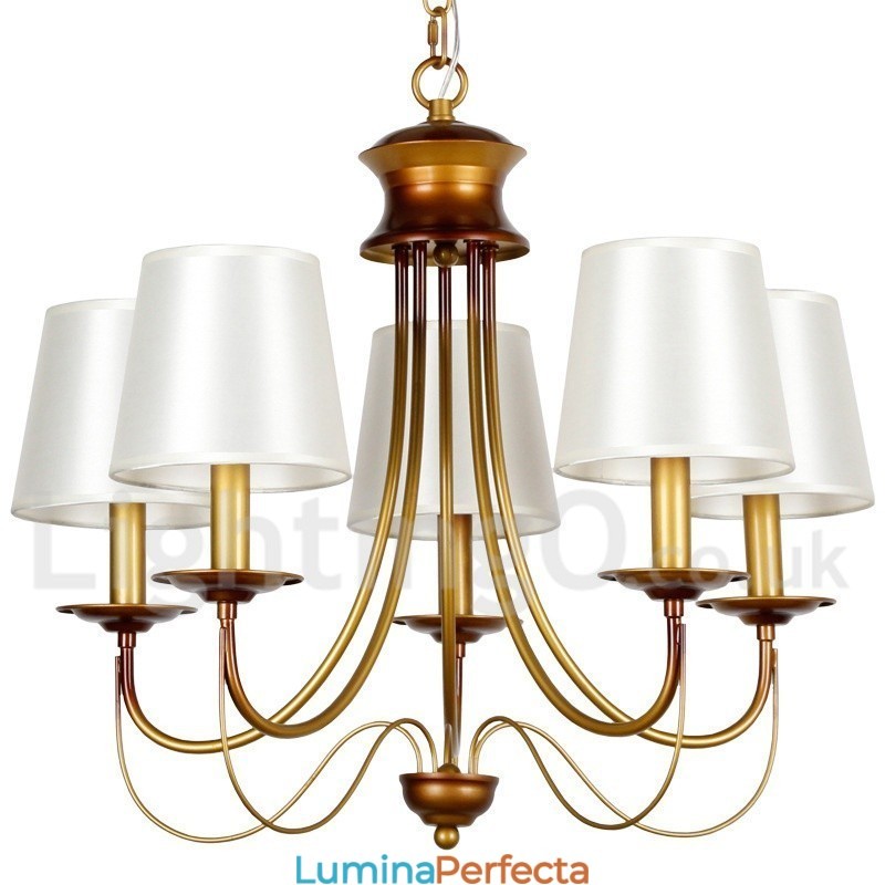 Candelabru cu 5 lumini în stil rustic mediteranean modern contemporan în stil lumânare