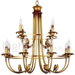 Candelabru în stil retro cu 12 lumini