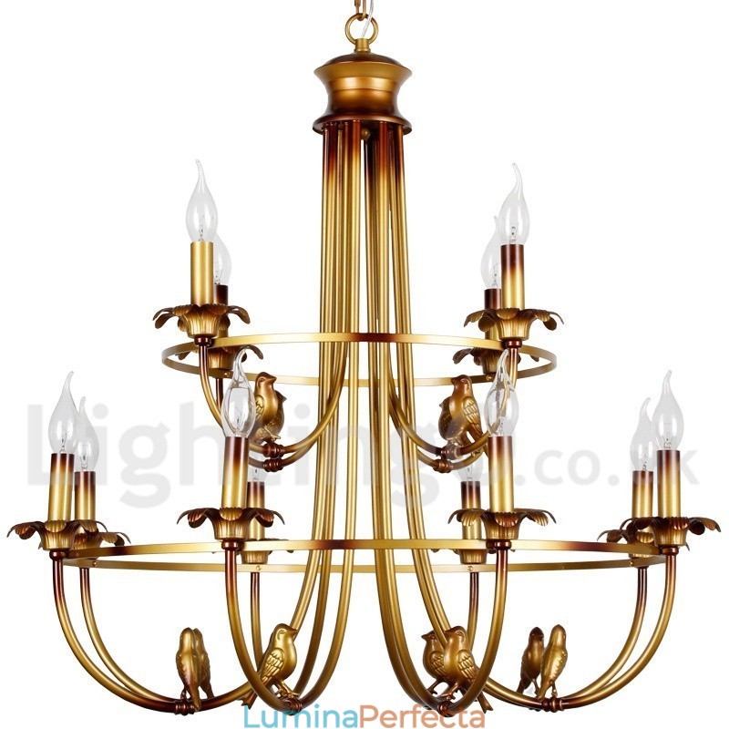 Candelabru în stil retro cu 12 lumini