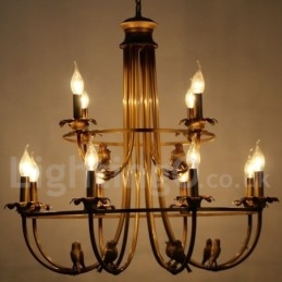 Candelabru în stil retro cu 12 lumini