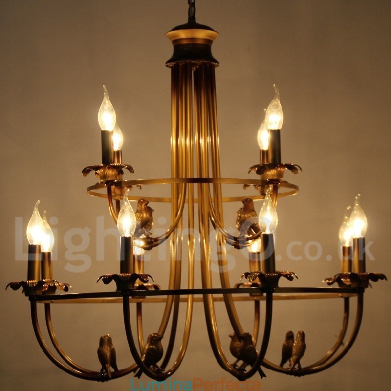 Candelabru în stil retro cu 12 lumini