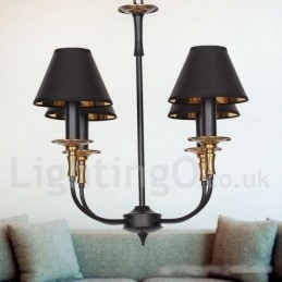 Candelabru retro contemporan în stil lumânare cu 4 lumini