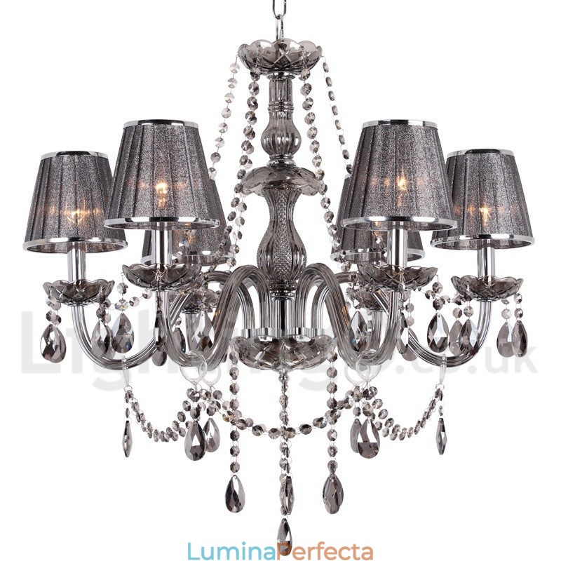 Candelabru în stil lumânare de cristal K9 cu 6 lumini