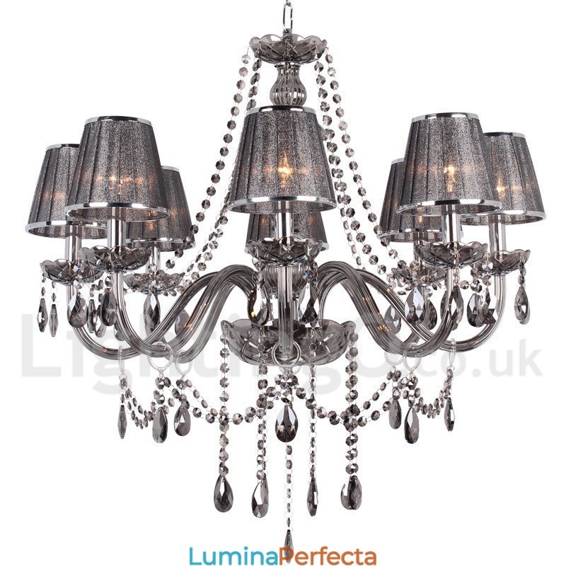 Candelabru în stil lumânare de cristal K9 cu 8 lumini