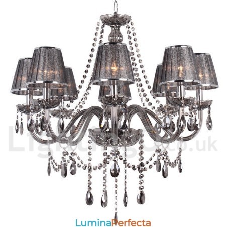 Candelabru în stil lumânare de cristal K9 cu 8 lumini Candelabru în stil lumânare de cristal K9 cu 8 lumini