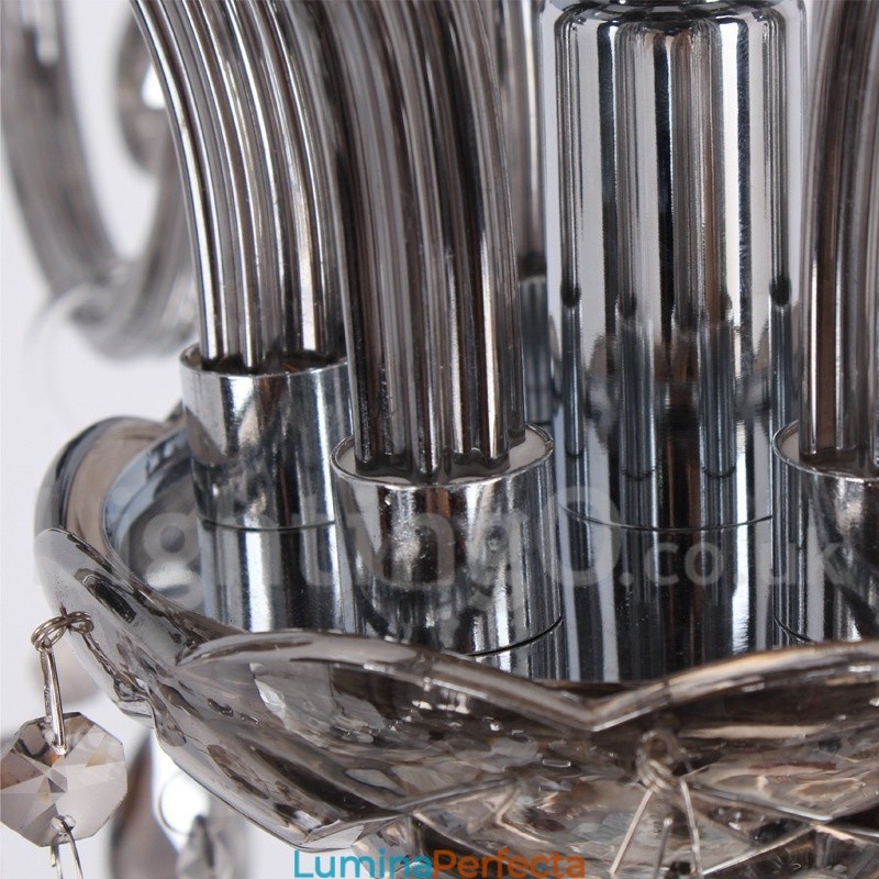 Candelabru în stil lumânare de cristal K9 cu 8 lumini