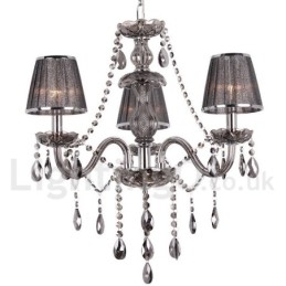 Candelabru în stil lumânare de cristal K9 cu 3 lumini