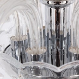 Candelabru în stil lumânare din cristal K9 contemporan cu 8 lumini