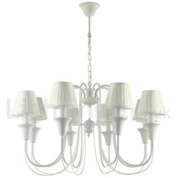 Candelabru în stil retro lumânare alb cu 8 lumini