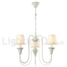 Candelabru în stil retro lumânare alb cu 3 lumini