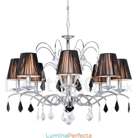 Candelabru în stil lumânare din cristal K9 contemporan cu 8 lumini Candelabru în stil lumânare din cristal K9 contemporan cu 8 lumini