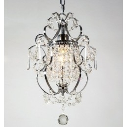 Candelabru pentru pictură din fier cu lampă modernă din cristal transparent