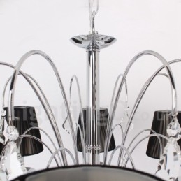 Candelabru în stil lumânare din cristal K9 contemporan cu 8 lumini