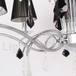 Candelabru în stil lumânare din cristal K9 contemporan cu 8 lumini