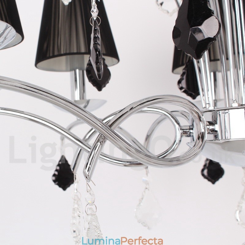 Candelabru în stil lumânare din cristal K9 contemporan cu 8 lumini