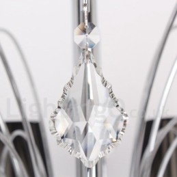 Candelabru în stil lumânare din cristal K9 contemporan cu 8 lumini