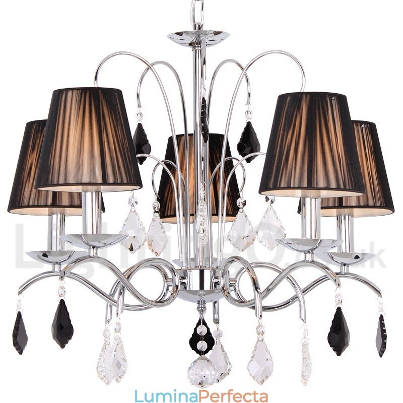 Candelabru în stil lumânare din cristal K9 contemporan cu 5 lumini