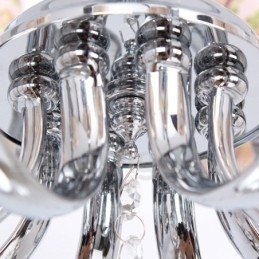 Candelabru în stil lumânare din cristal K9 contemporan cu 8 lumini