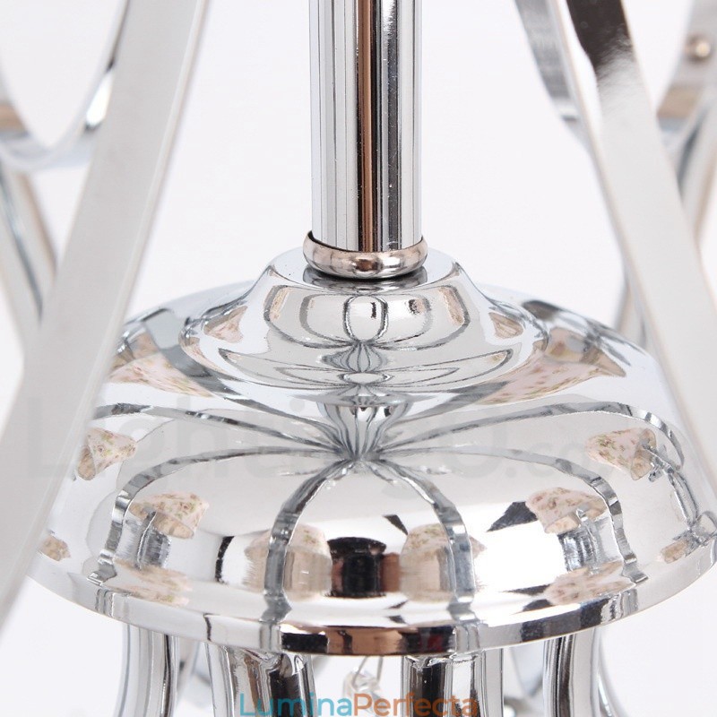 Candelabru în stil lumânare din cristal K9 contemporan cu 8 lumini