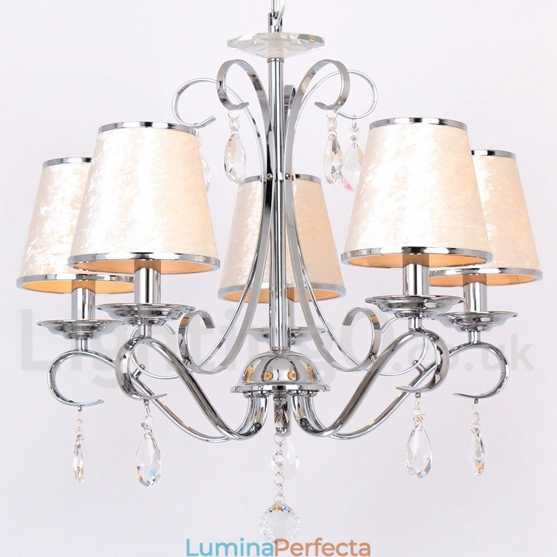 Candelabru în stil lumânare din cristal K9 contemporan cu 5 lumini