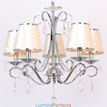 Candelabru în stil lumânare din cristal K9 contemporan cu 5 lumini Candelabru în stil lumânare din cristal K9 contemporan cu 5 lumini
