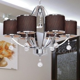 Candelabru în stil lumânare din cristal K9 contemporan cu 6 lumini
