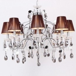 Candelabru în stil lumânare din cristal K9 contemporan cu 8 lumini