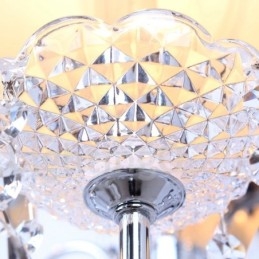 Candelabru în stil lumânare din cristal K9 contemporan cu 8 lumini