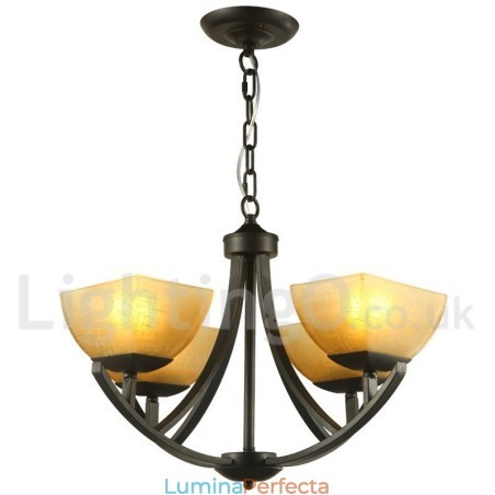 Candelabru negru în stil lumânare cu 4 lumini în stil mediteranean Candelabru negru în stil lumânare cu 4 lumini în stil mediteranean