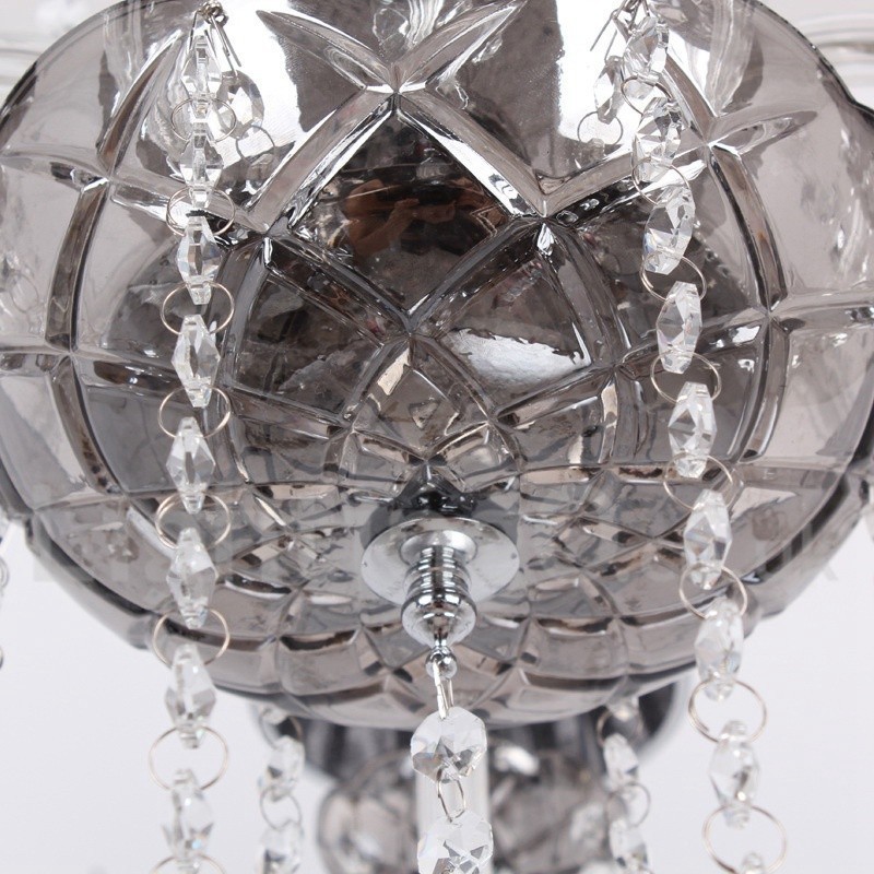 Candelabru în stil lumânare de cristal K9 cu 6 lumini