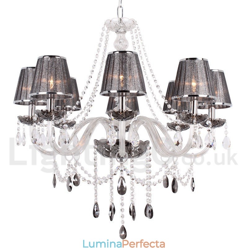 Candelabru în stil lumânare de cristal K9 cu 8 lumini