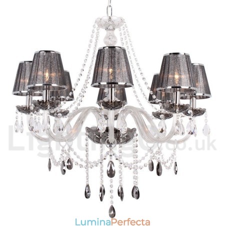 Candelabru în stil lumânare de cristal K9 cu 8 lumini Candelabru în stil lumânare de cristal K9 cu 8 lumini