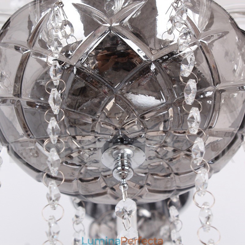 Candelabru în stil lumânare de cristal K9 cu 8 lumini