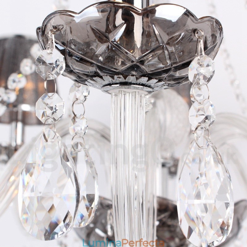 Candelabru în stil lumânare de cristal K9 cu 8 lumini