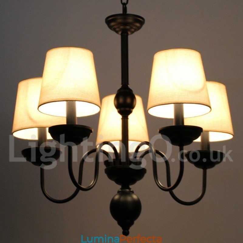 Candelabru în stil lumânare, retro, rustic, cu 5 lumini