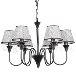 Candelabru cu 6 lumini, rustic, modern, retro, negru, stil lumânare